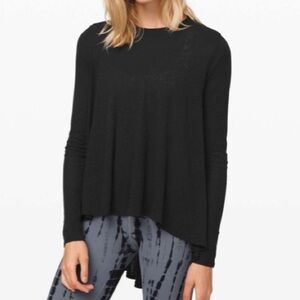 Lululemon Dare To Drape Long Sleeves Black Size 8